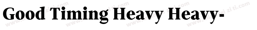 Good Timing Heavy Heavy字体转换